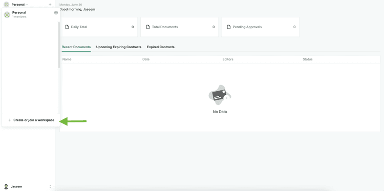 Create Workspace