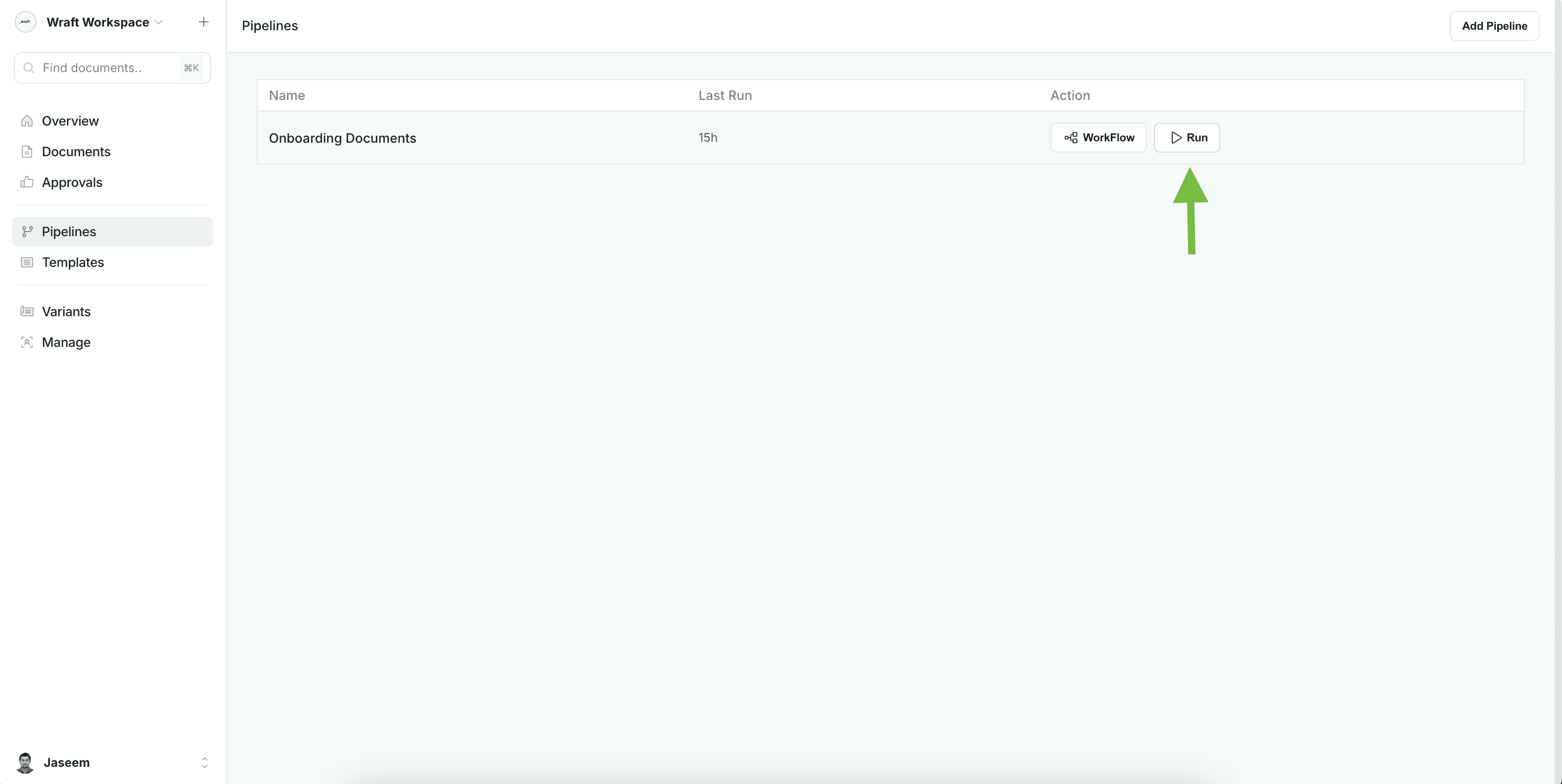Pipeline List