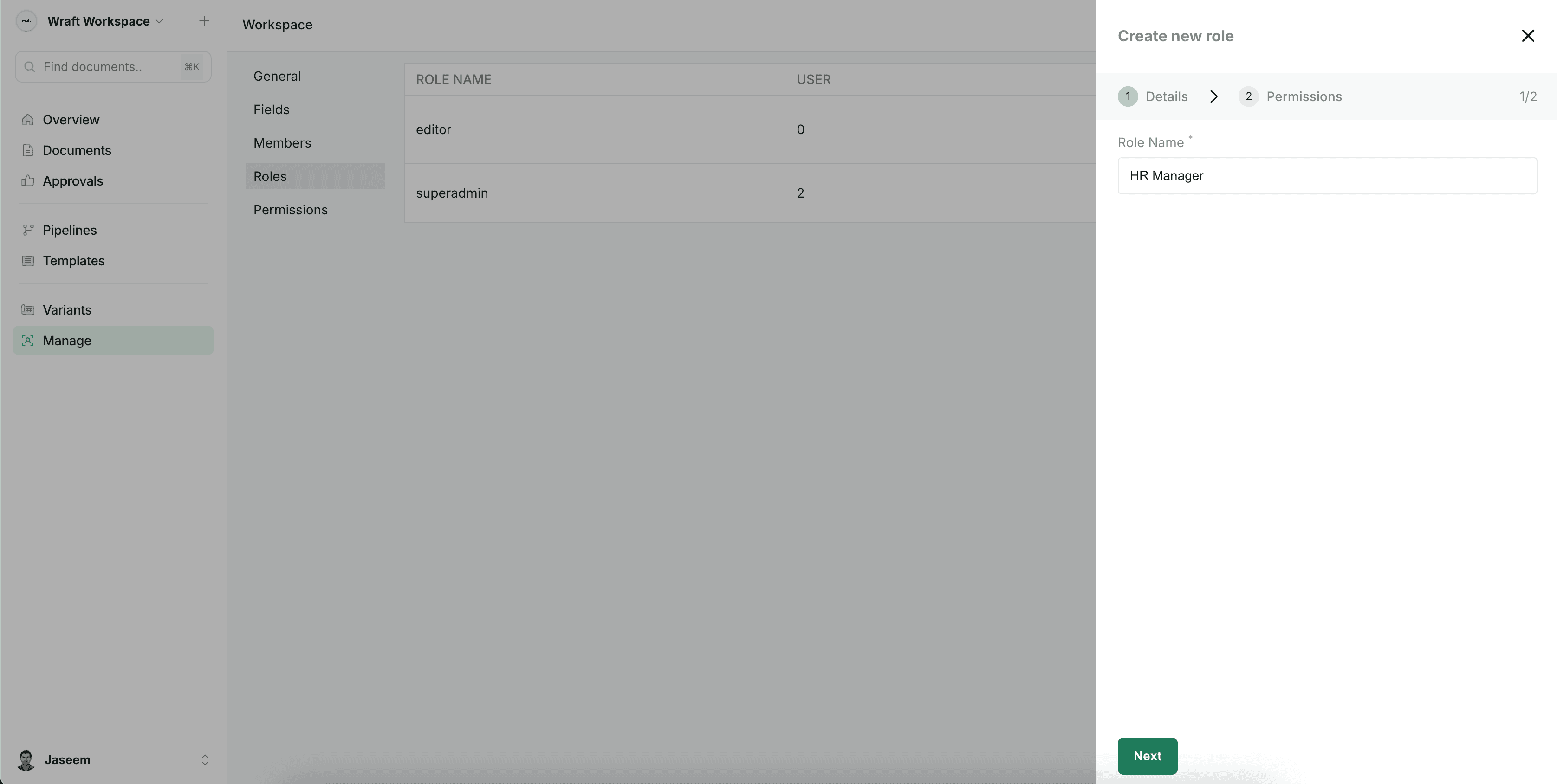 Workspace Roles